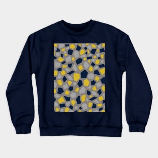 Grey, Mustard Yellow and Navy Blue Mosaic Crewneck Sweatshirt